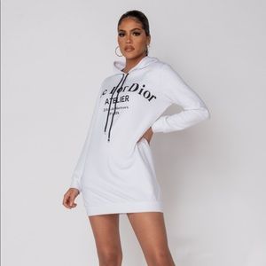 Designer Inspired Hooded Jumper Dress/Sweater